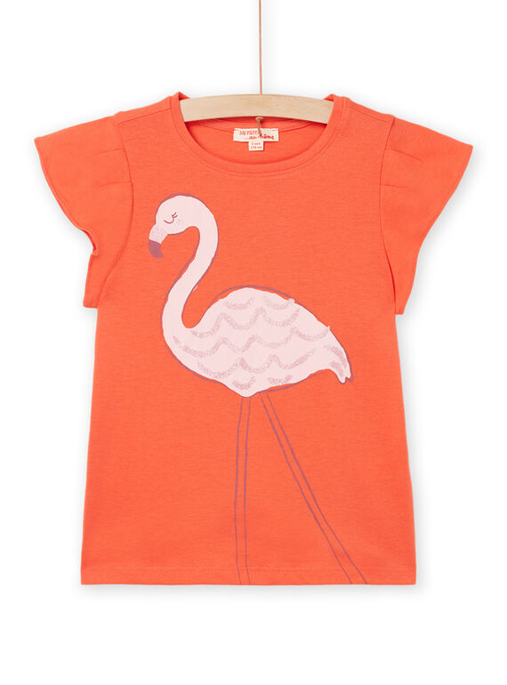Camiseta con estampado de flamenco rosa RAJOTI5 / 23S90185TMC404