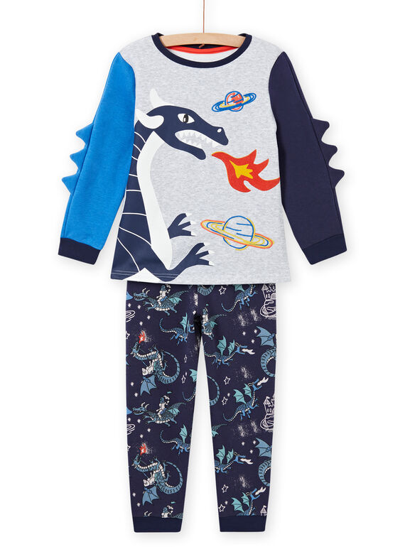 Pijama con estampado de dragón fosforescente para niño MEGOPYJGON / 21WH1295PYJJ922