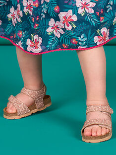 Sandalias de color rosa dorado para bebé niña LBFNUGOLD / 21KK3757D0EK009