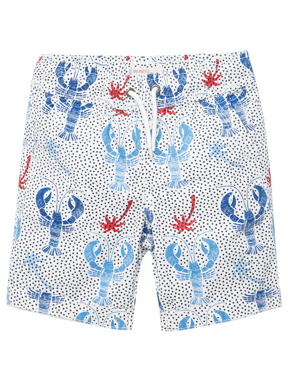 Bermudas de color blanco con estampado de langosta JOCEABER1 / 20S902N2BER000