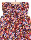 Vestido de color índigo con estampado de flores RISUNROB2 / 23SG09K1ROB703
