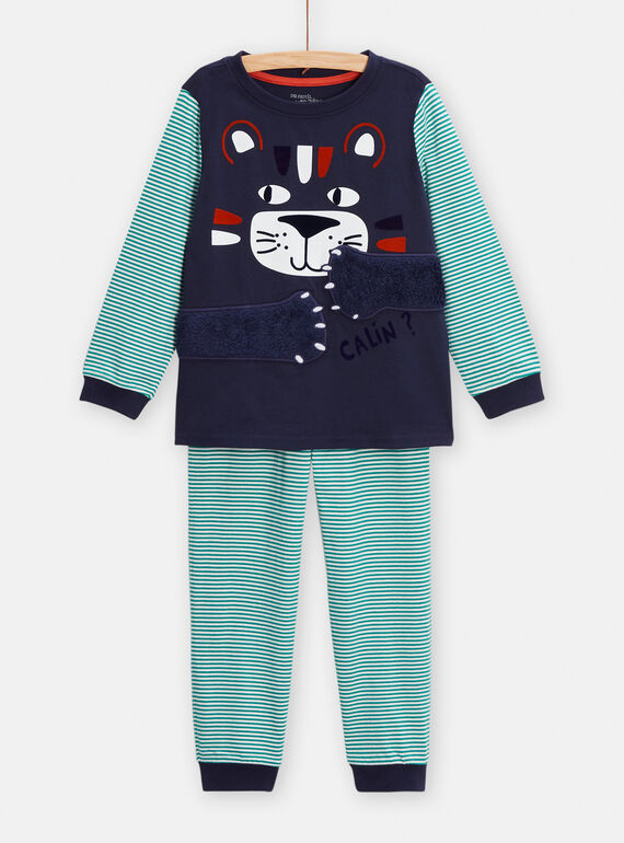 Pijama azul con dibujo de tigre para niño TEGOPYJTIG / 24SH124APYJ705