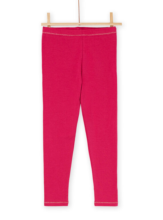 Leggings de color rosa oscuro con cintura elástica RYAJOSLEG1 / 23SI0173CALD312