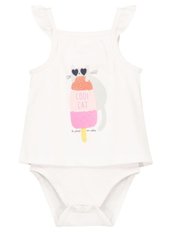 Body efecto doble prenda para bebé niña FICUBOD / 19SG09N1BOD000