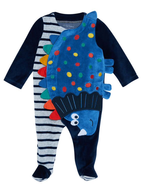 Pelele de terciopelo para bebé niño JEGAGRERAY / 20SH14C3GREC203