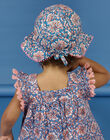 Vestido azul capri con estampado floral para bebé niña NISANROB1 / 22SG09S2ROBC221