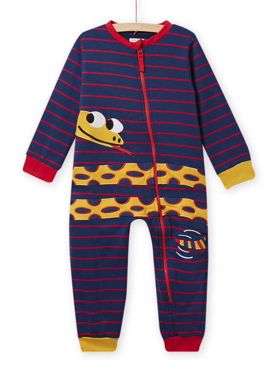 Sobrepijama de color azul marino de rayas y estampado de serpiente para niño NEGOCOMBI / 22SH12E1D4F070