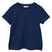 Camiseta de manga corta lisa de color azul marino para niño