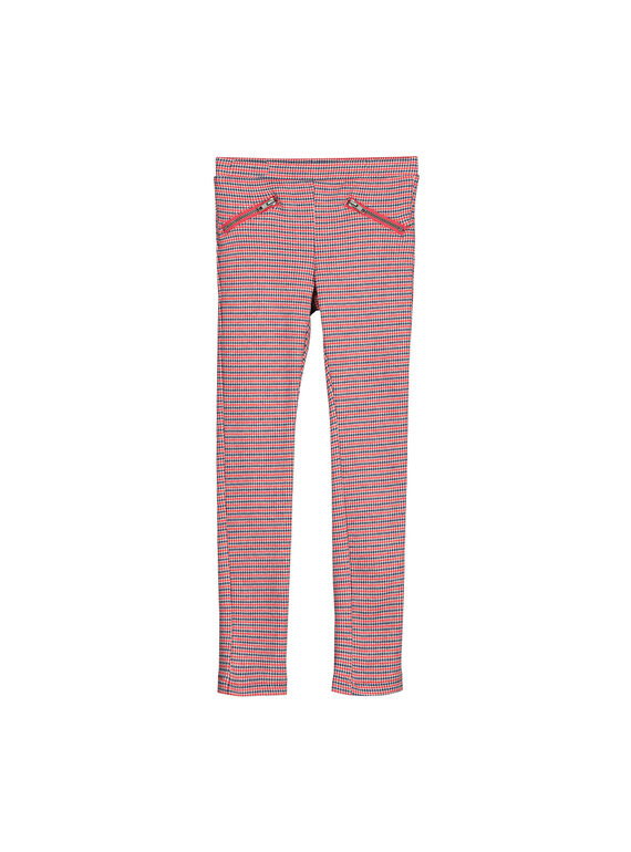 Pantalón de punto milano con estampado jacquard para niña FACOPANT / 19S90181PAN099