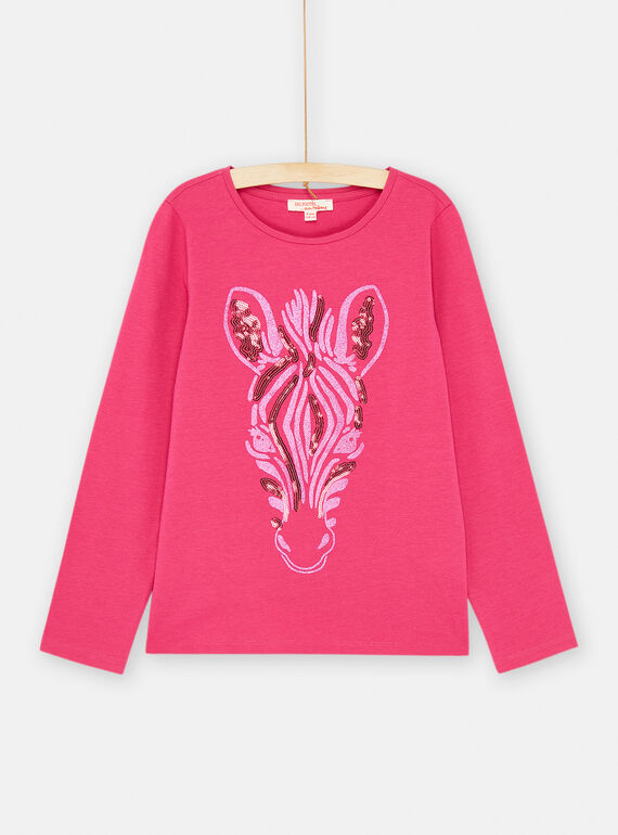Camiseta fucsia de manga larga SAJOYTEE4 / 23W901F5TML304