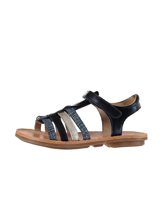 Sandalias con múltiples tiras de piel para niña FFSANDMIN3 / 19SK35B1D0E070