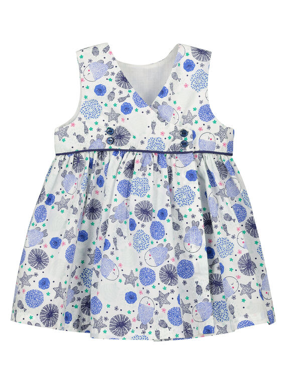 Vestido con estampado de fantasía para bebé niña FINEROB3 / 19SG09B3ROB000