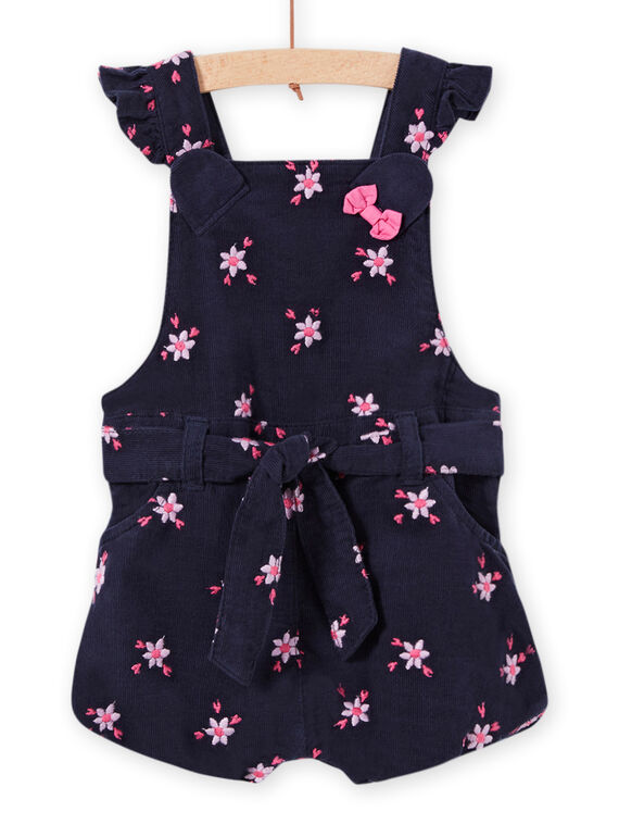 Peto-short con estampado floral de pana para bebé niña MIPLASAC / 21WG09O1SALC202
