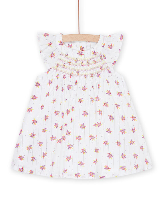 Vestido blanco sin mangas con estampado de fantasía RINEOROB3 / 23SG09O1ROB000