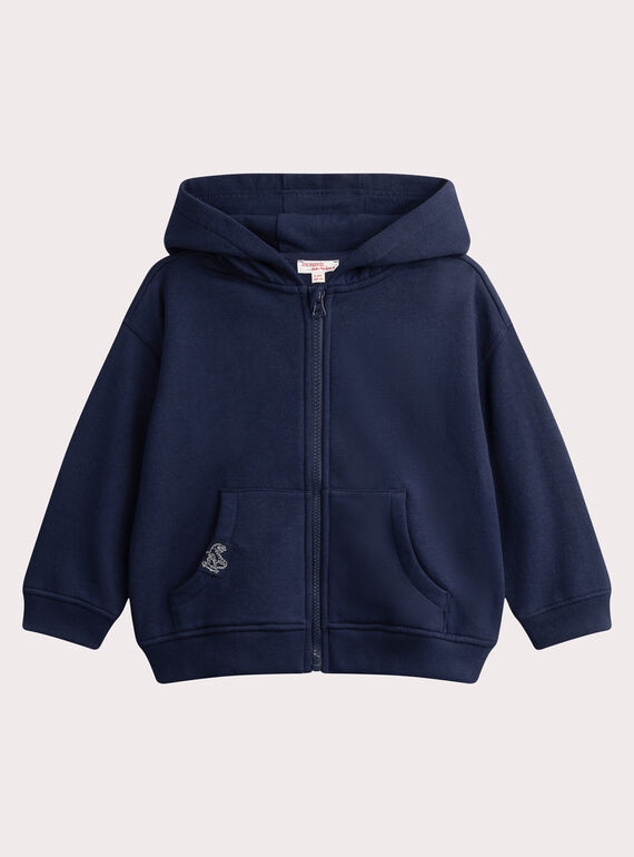 Sudadera básica con capucha azul oscuro  WOJOJOH1 / 25S902I1JGH705