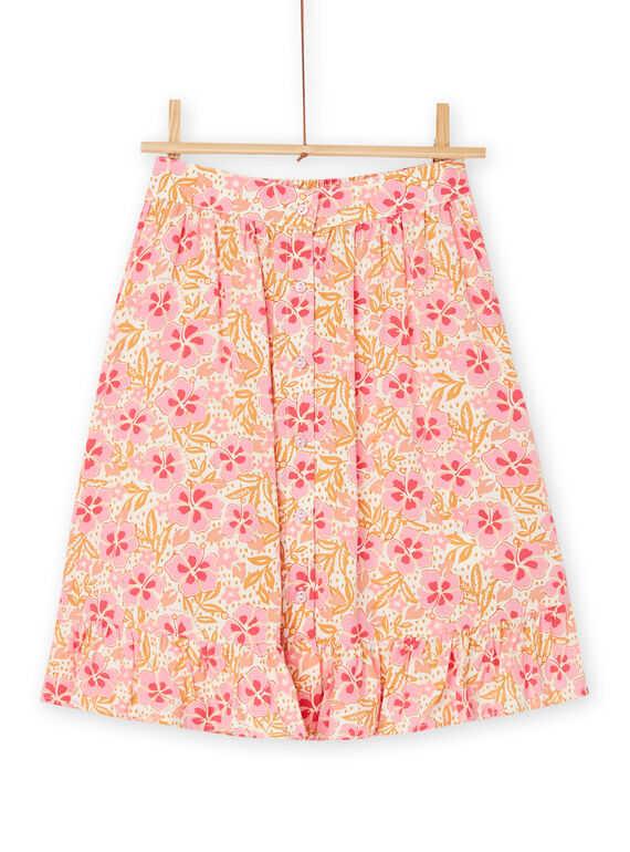 Falda rosa con estampado floral RASUMJUP / 23S901Y1JUP003
