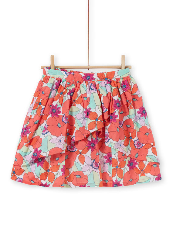 Falda verde y naranja con estampado de flores LAVIJUP1 / 21S901U2JUP000