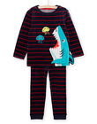 Pijama de terciopelo con estampado de tiburón PEGOPYJREQ / 22WH1233PYJ705