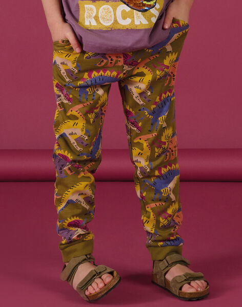 Pantalón de chándal de muletón con estampado de dinosaurios ROMAGJOG / 23S902T1JGBG631