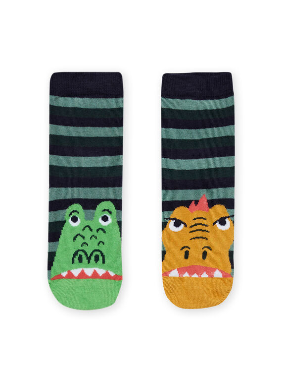 Calcetines de color azul con estampado de monstruos para niño MYOTUCHO / 21WI02K1SOQ705