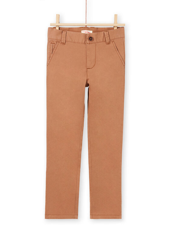 Pantalón liso de color marrón para niño MOESPACHI2 / 21W902E1PANI810