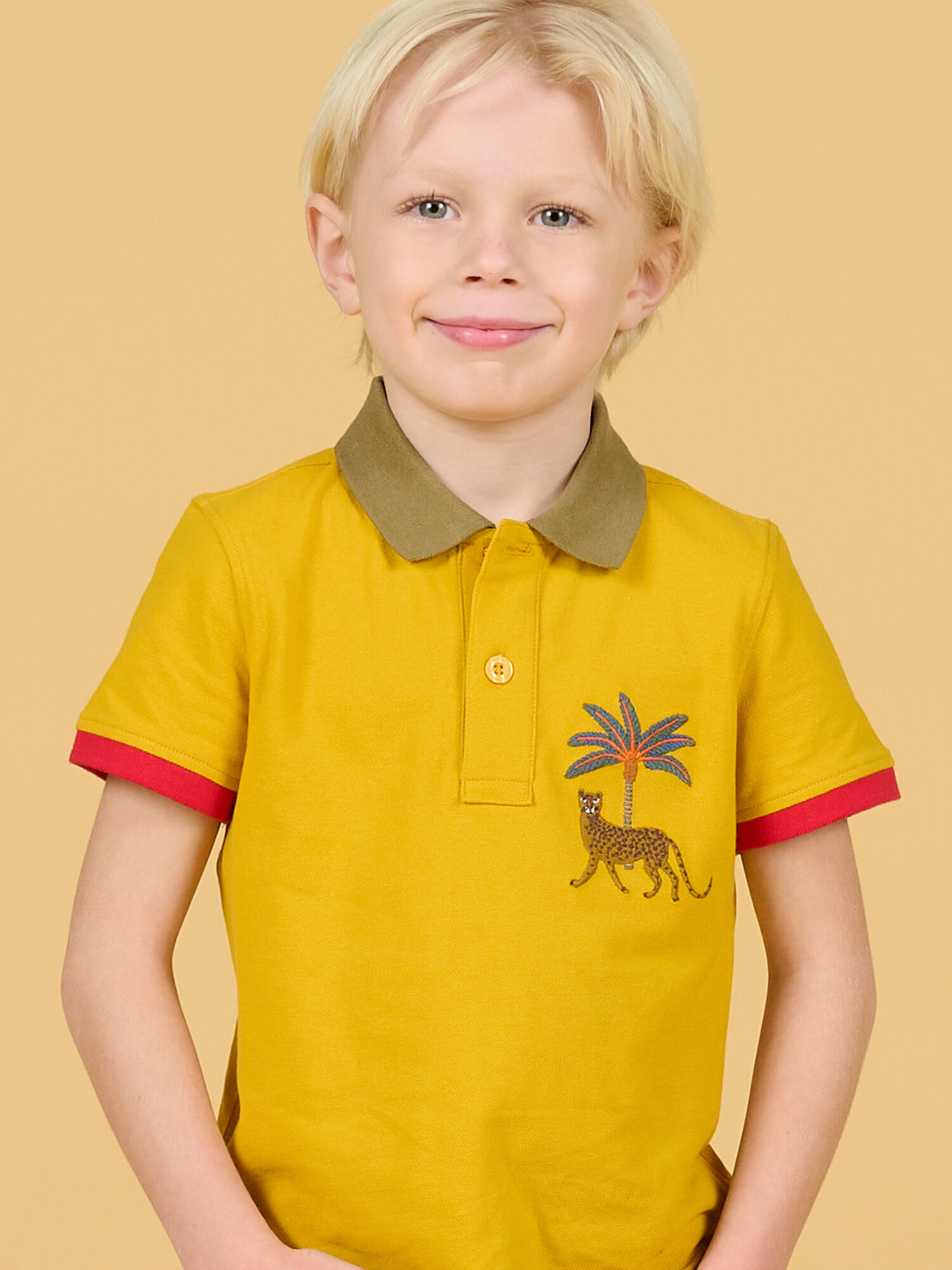 Polo amarillo niño shop