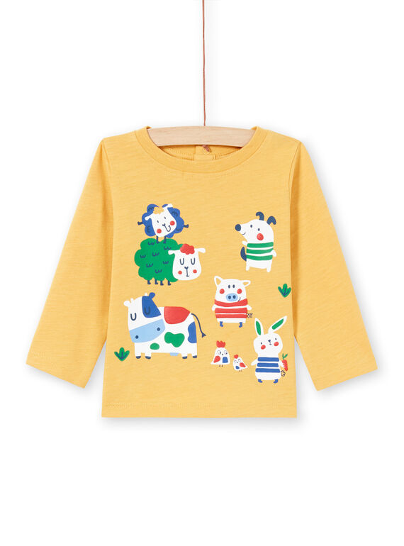 Camiseta amarilla para bebé niño MUMIXTEE2 / 21WG10J3TML117