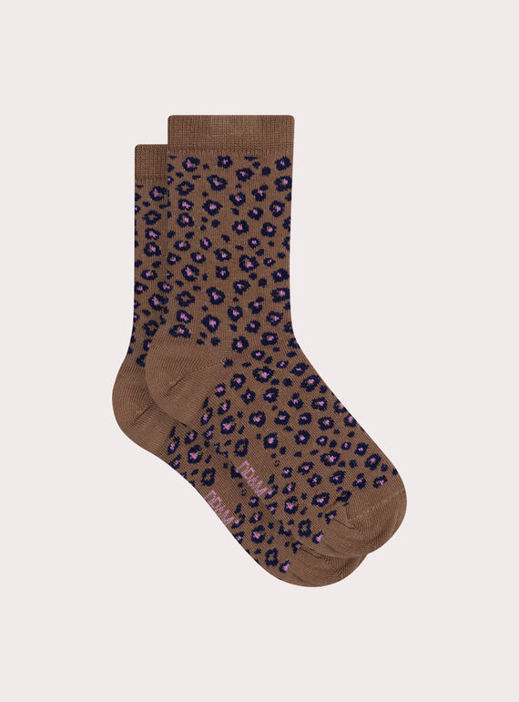Calcetines con estampado de leopardo para niña XYABLUCHO / 25WI01E1SOQ817