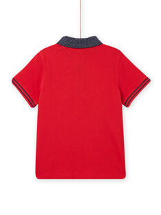 Polo rojo con bolsillo en contraste para niño NOVAPOL / 22S90221POLF503
