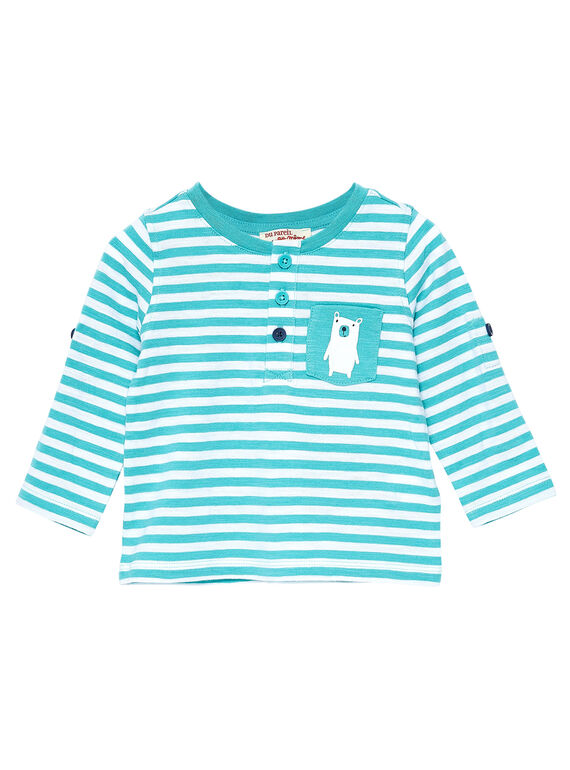Camiseta de manga larga de color turquesa JUJOTUN2 / 20SG1041TML202
