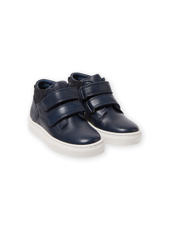 Zapatillas altas de color azul marino para niño MOBASGO / 21XK3654D3F070