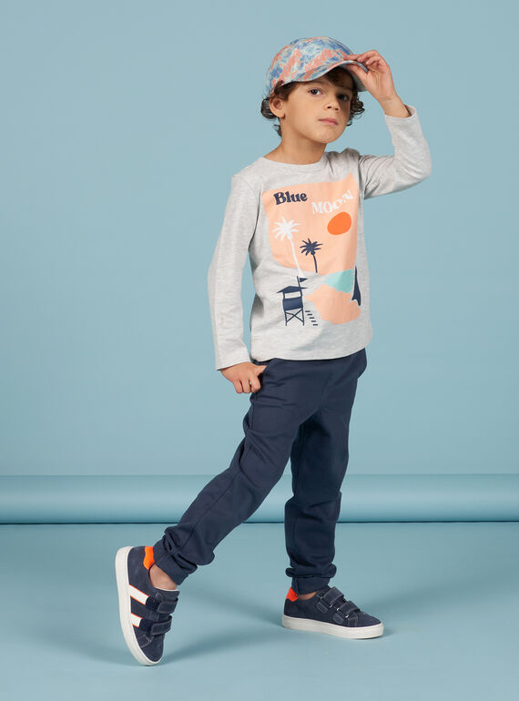 Pantalón milano elástico azul marino para niño NOMOPAN / 22S902N1PAN622