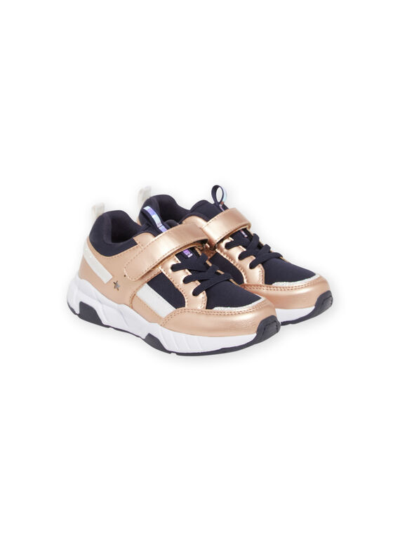 Zapatillas azul marino y rosa dorado para niña NABASMADY / 22KK3534D3F070