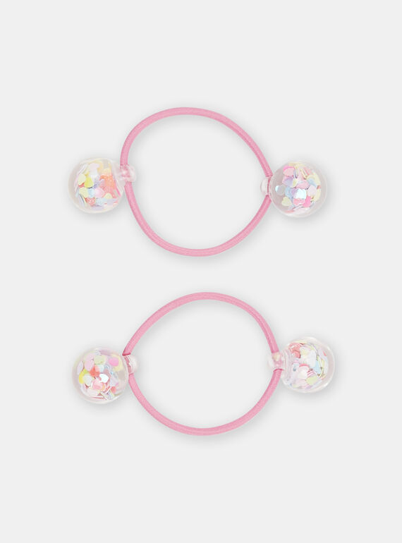 2 gomas de fantasía de color rosa para niña SYAJOELA6 / 23WI0186ELA099