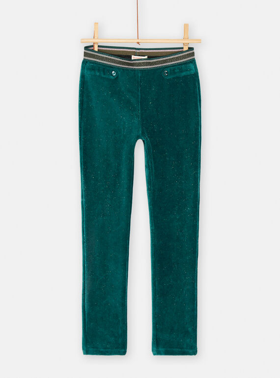 Pantalón elástico azul pato para niña SADUPANT2 / 23W901P2PAN714