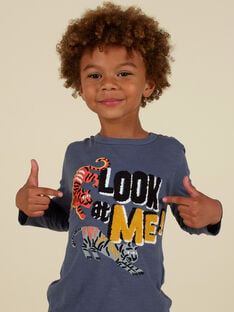 Camiseta de manga larga con estampado de tigres para niño MOHITEE4 / 21W902U3TML929
