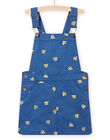Pichi de twill de twill azul con estampado de leopardo para niña NAGAROB2 / 22S901O1ROBC220