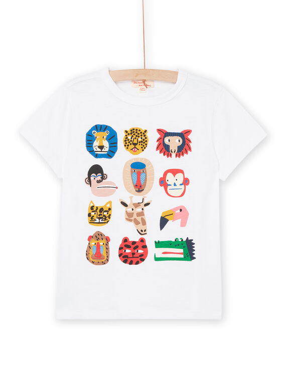 Camiseta de color blanco con estampado de cara de animales RONAUTI1 / 23S902N3TMC000