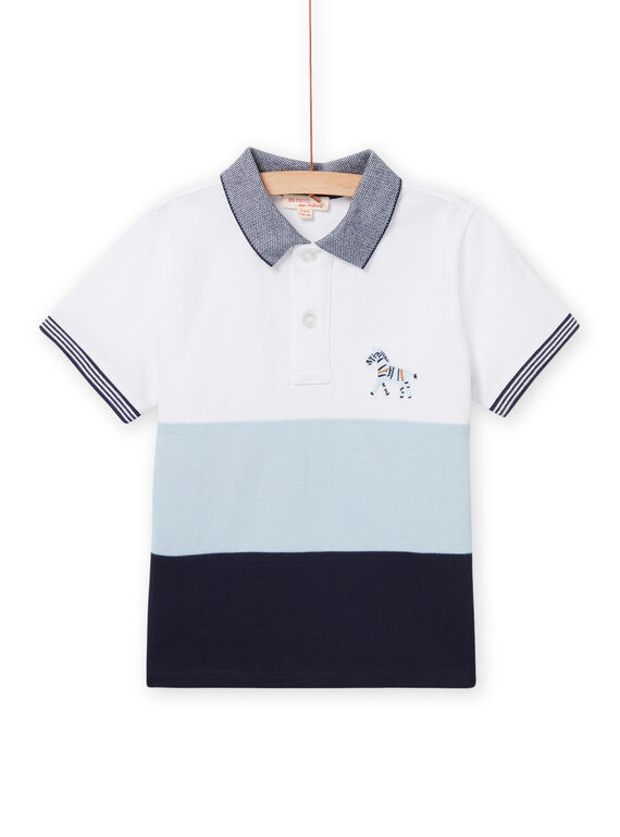 Polo de rayas azul para niño NOSOPOL / 22S902Q1POL000