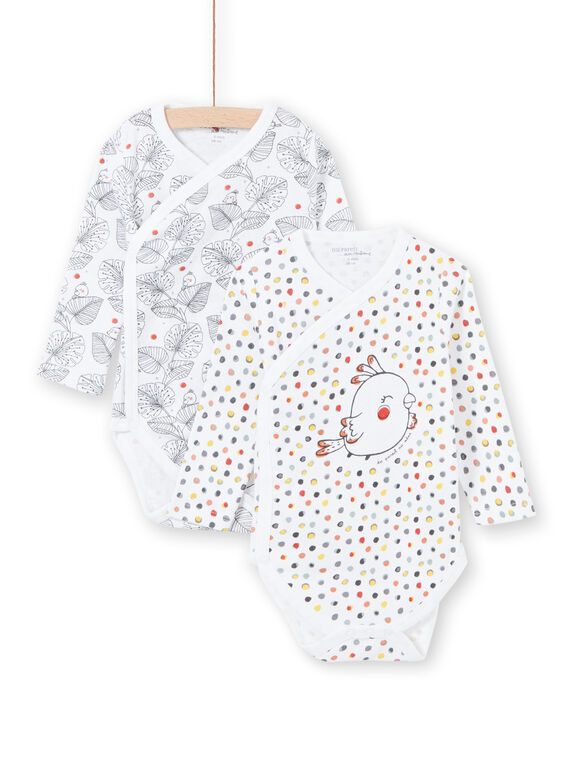 2 bodis blancos, para niña recién nacida LOU1BOD3 / 21SF03H1BOD000