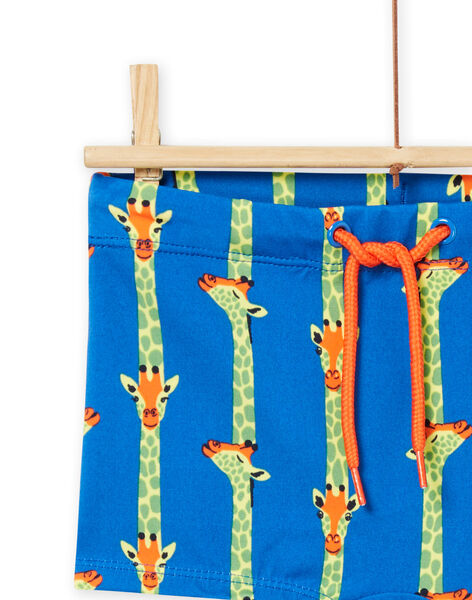 Bañador azul con estampado de jirafas para niño NYOMERSHOGI / 22SI02L3MAI702