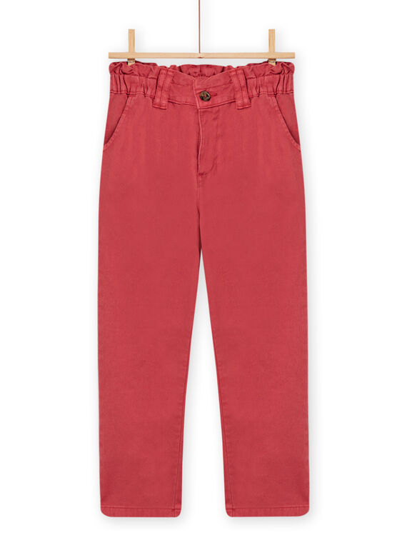Pantalón paperbag naranja chispeante para niña NAVIPANT1 / 22S901M1PAN409