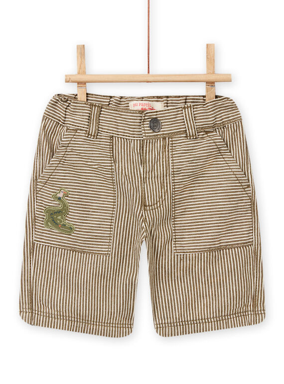 Bermudas de color de color verde y blanco para bebé niño NUSANBER1 / 22SG10S2BERG618