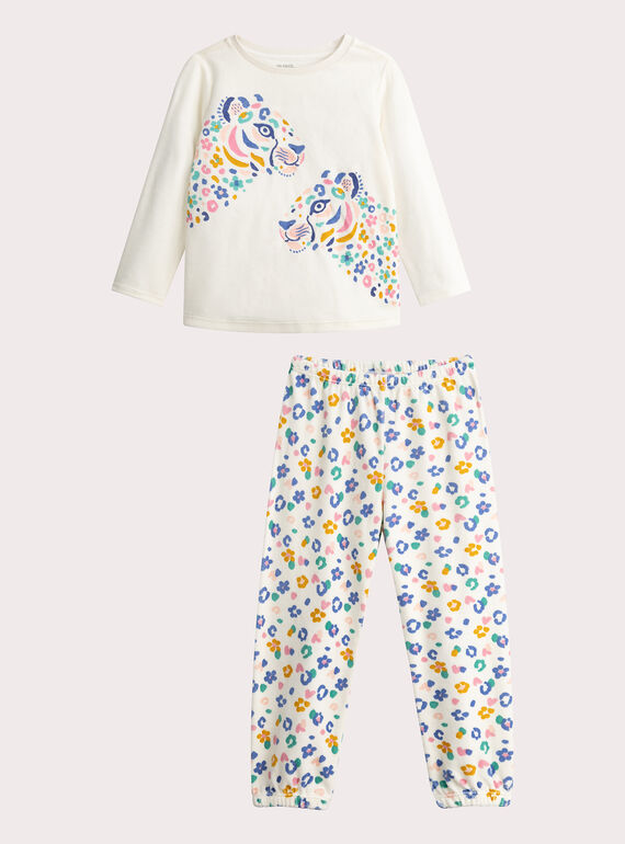 Pijama de terciopelo con animación pantera para niña  VEFAPYJPAN / 24WH1172PYJ001