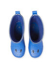 Botas de agua de color azul marino con estampado de dragón para niño MOPLUIDRAGO / 21XK3612D0C070