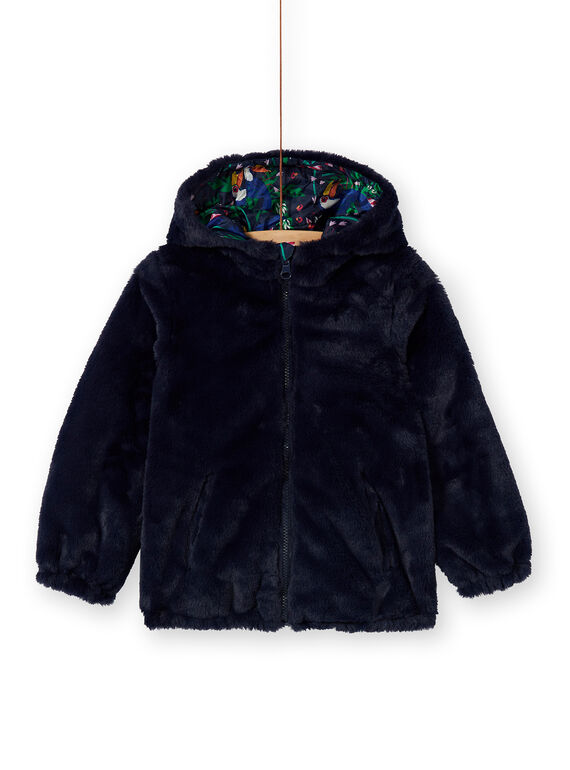 Chaqueta azul reversible con capucha y estampado de fantasía LAFOUDOUNE / 21S901R1D3E070