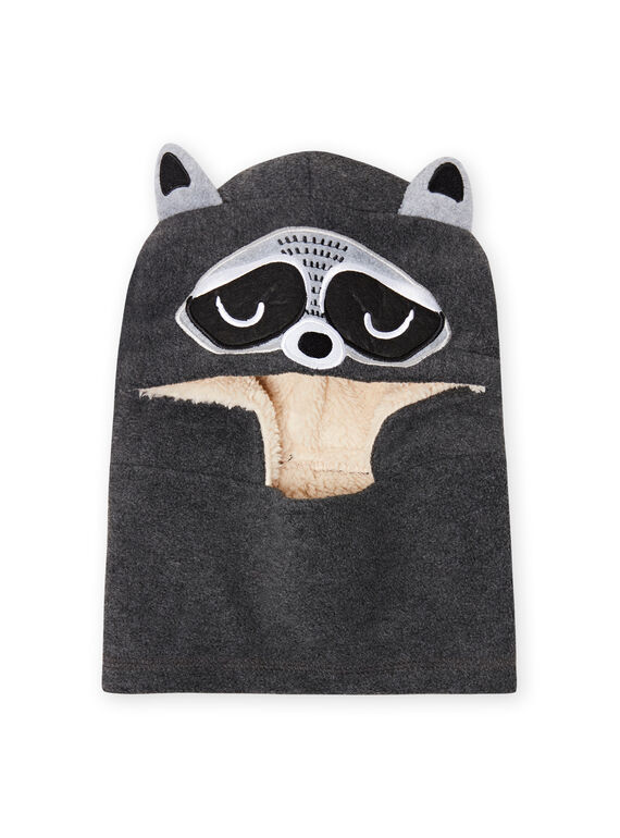 Pasamontañas gris con estampado de mapache para niño MYOGROCAG2 / 21WI0263CAG944