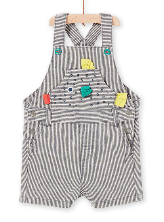 Peto de color gris jaspeado para bebé niño LUVISAC / 21SG10U1SAC943