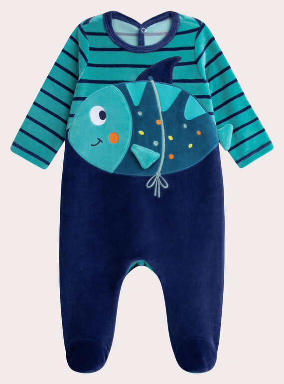 Pelele azul para bebé niño WEGAGREPOI / 25SH1492GRE202