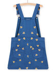 Pichi de twill de twill azul con estampado de leopardo para niña NAGAROB2 / 22S901O1ROBC220